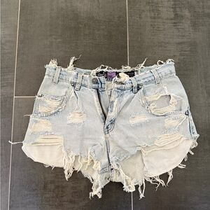 Vintage Levi’s Silvertab Baggy High Rise Distressed Cutoff Jean Shorts W30